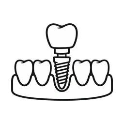 Dental implants tooth icon